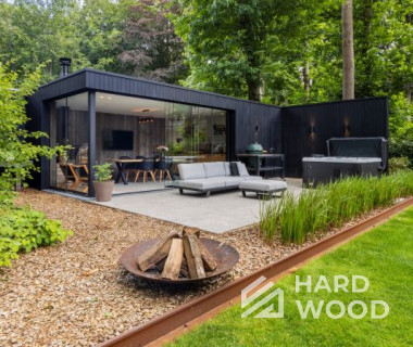 Закрытая беседка с барбекю и остеклением №6 - фото 1335